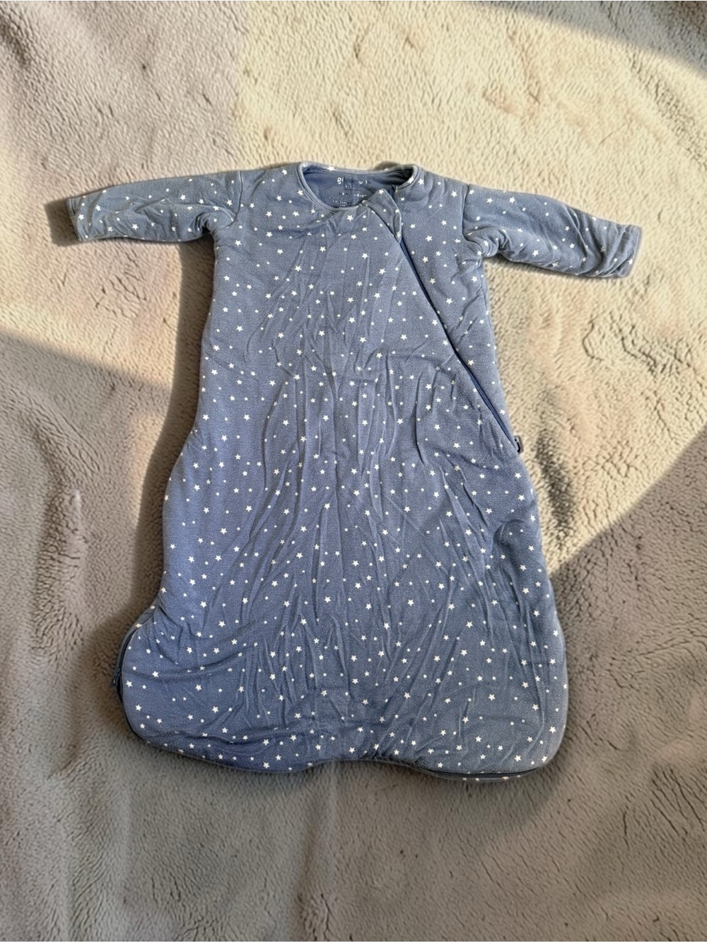 Cozy Blue Star-Print Baby Sleep Sack